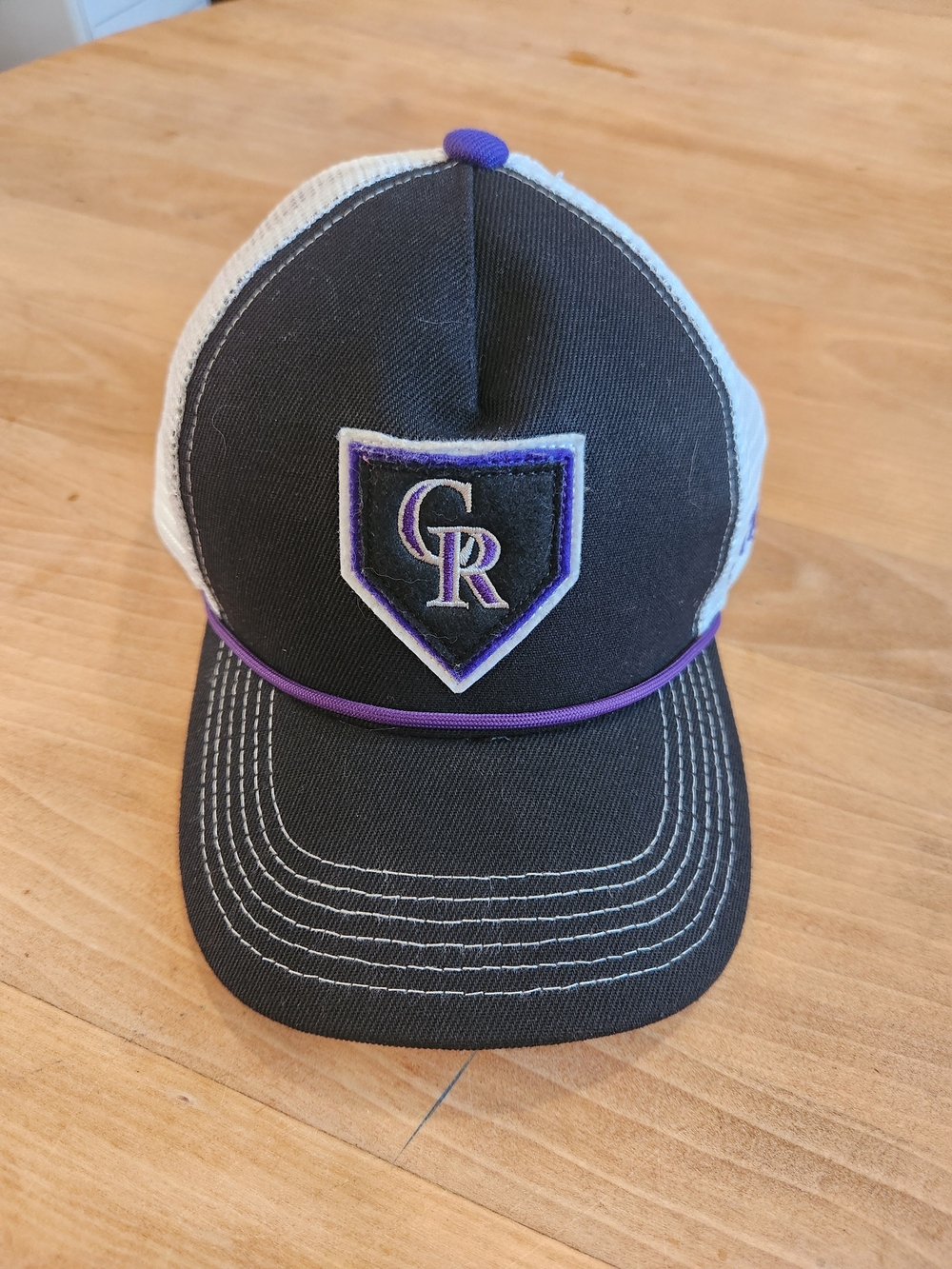 Colorado Rockies Black & Purple Trucker Hat